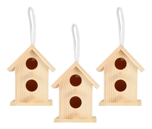 3 Jaula De Madera Para Pajaros Diseno De Ornam Mercado Libre