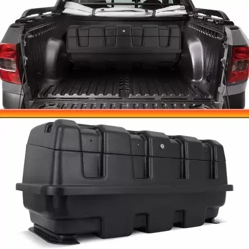 Caixa baú de caçamba 140l chevrolet s10 s-10 cd 2019