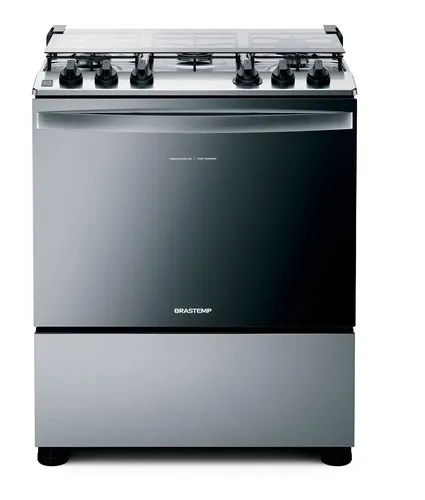 Fogão Brastemp BFS5NCR 5 Bocas Cor Inox Tipo de conexão Gás engar...