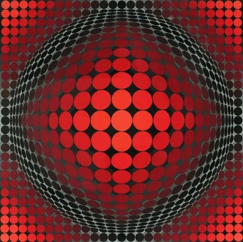 Cuadros Victor Vasarely 50x60 Op Art Listos Para Colgar Smartart