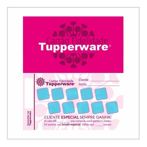 Confira avaliações e notas de clientes para tupperware unsealed: Cartao Fidelidade Revendedora Tupper 50 Unid Brinde Mercado Livre