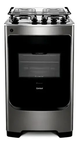Fogão Consul Cf04nar 4 Bocas Acendimento Aut Inox