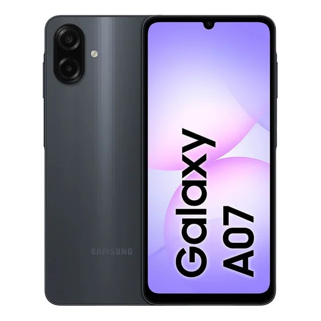 Celular Samsung Galaxy A07 128gb, 4gb, Câmera 50mp, Tela 6.7 , Proteção Ip54, Processador 6nm - Preto