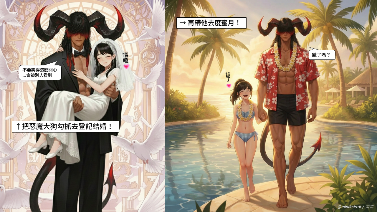 7755 凡涅|可愛🤪把惡魔大狗勾抓去結婚+度蜜月! 7755 凡涅|可愛🤪把惡魔大狗勾抓去結婚+度蜜月!