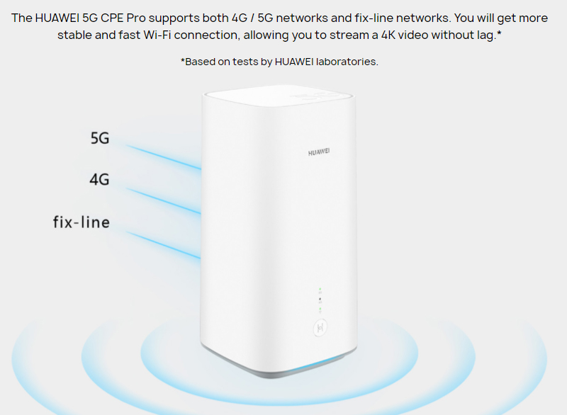 Huawei 5G CPE Pro H112-372 Support NSA 5G Networks - Huawei Router
