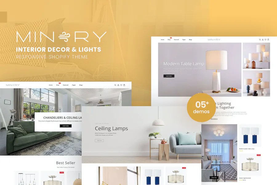 Minery - Interior Decor & Lights Shopify Theme