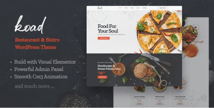 Koad - Restaurant ; Bistro WordPress Theme