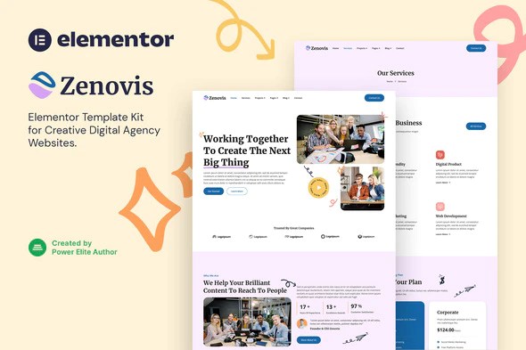 Zenovis – Creative Digital Agency Elementor Template Kit