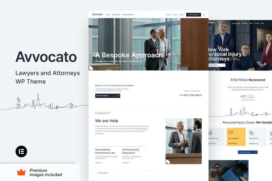 Avvocato - Lawyer & Attorney Elementor Pro Theme