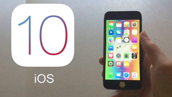 iOS 10 OS running on iPhone or iPad