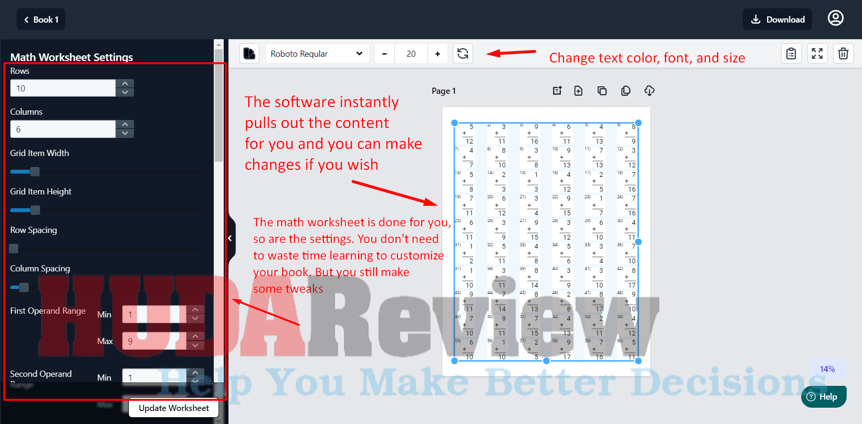Math worksheets generator review with software using details