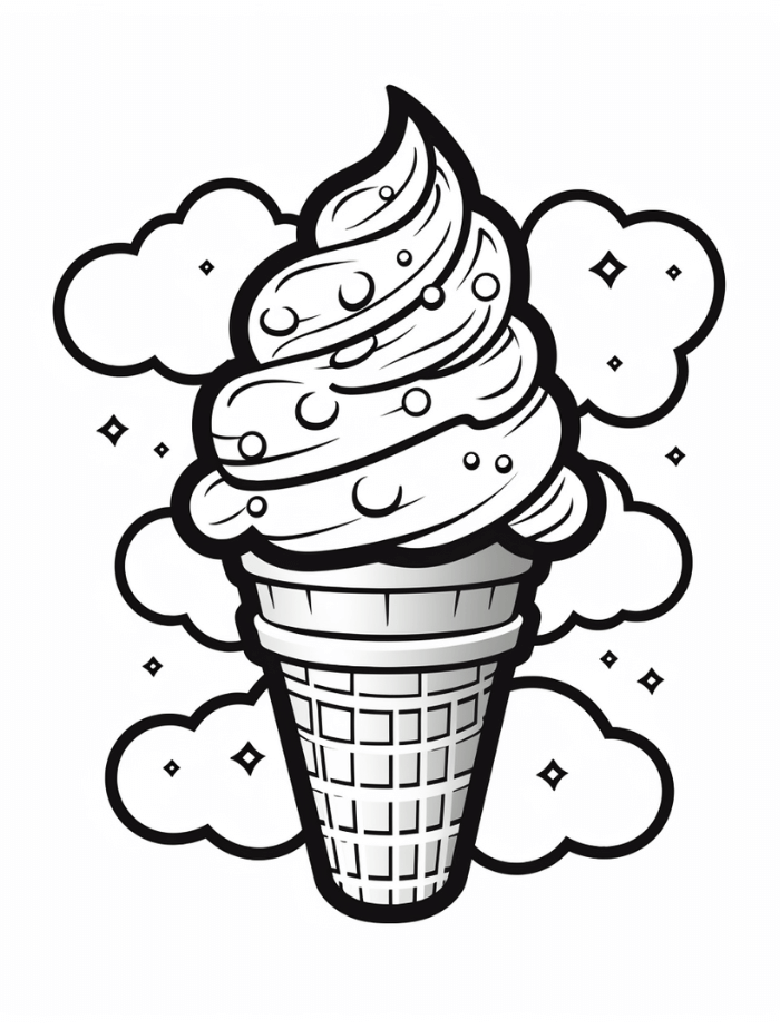 Ice cream coloring pages