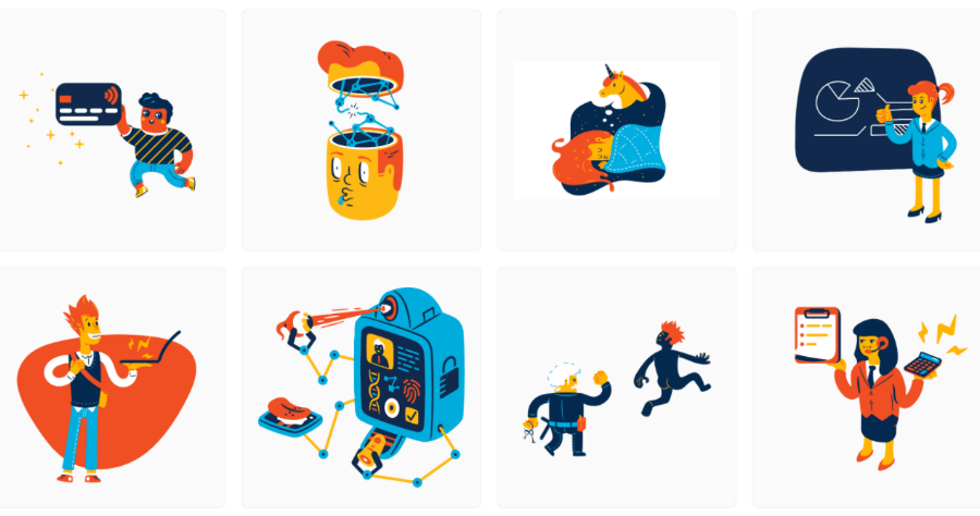 OUCH 可愛風格插圖圖庫，免費可商業使用