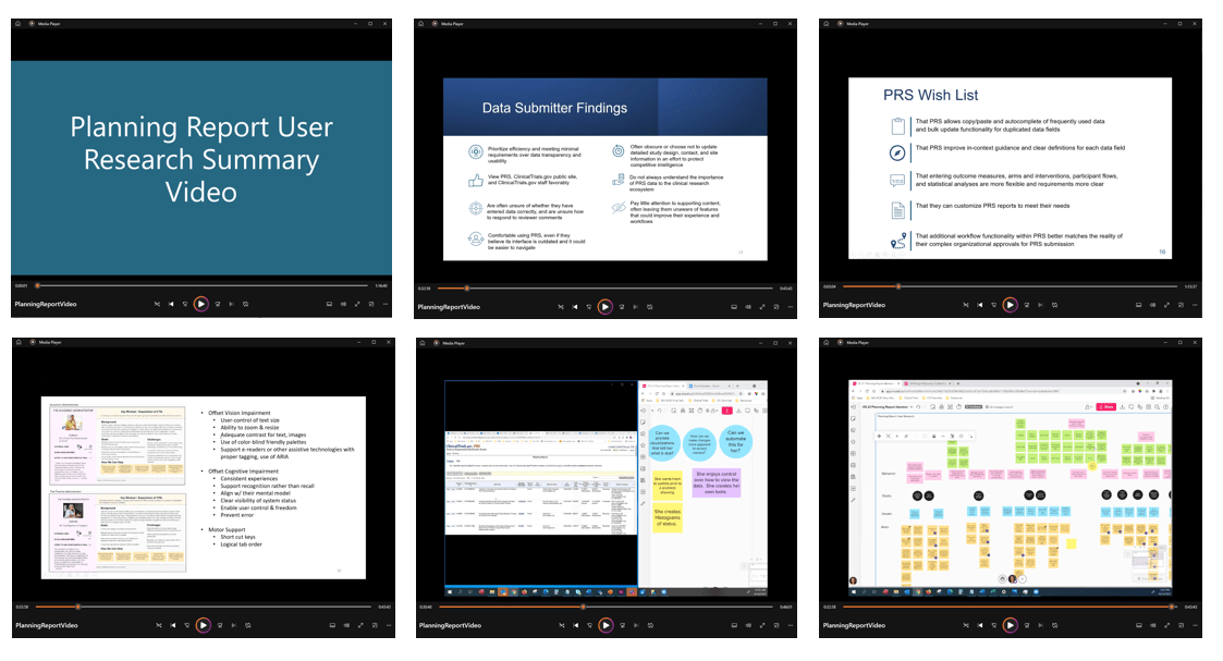Screen captures from presentation video