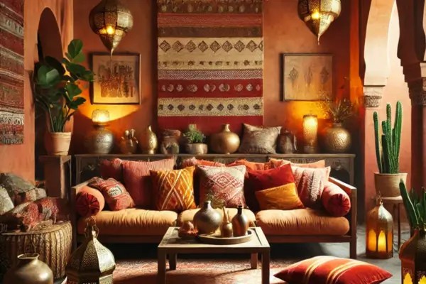 Paleta de cores quentes marroquinas para transformar ambientes com estilo e aconchego