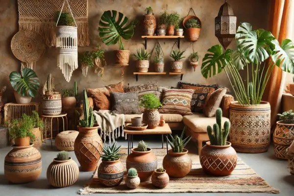 Como usar vasos artesanais para realçar o estilo boho-marroquino na decoração