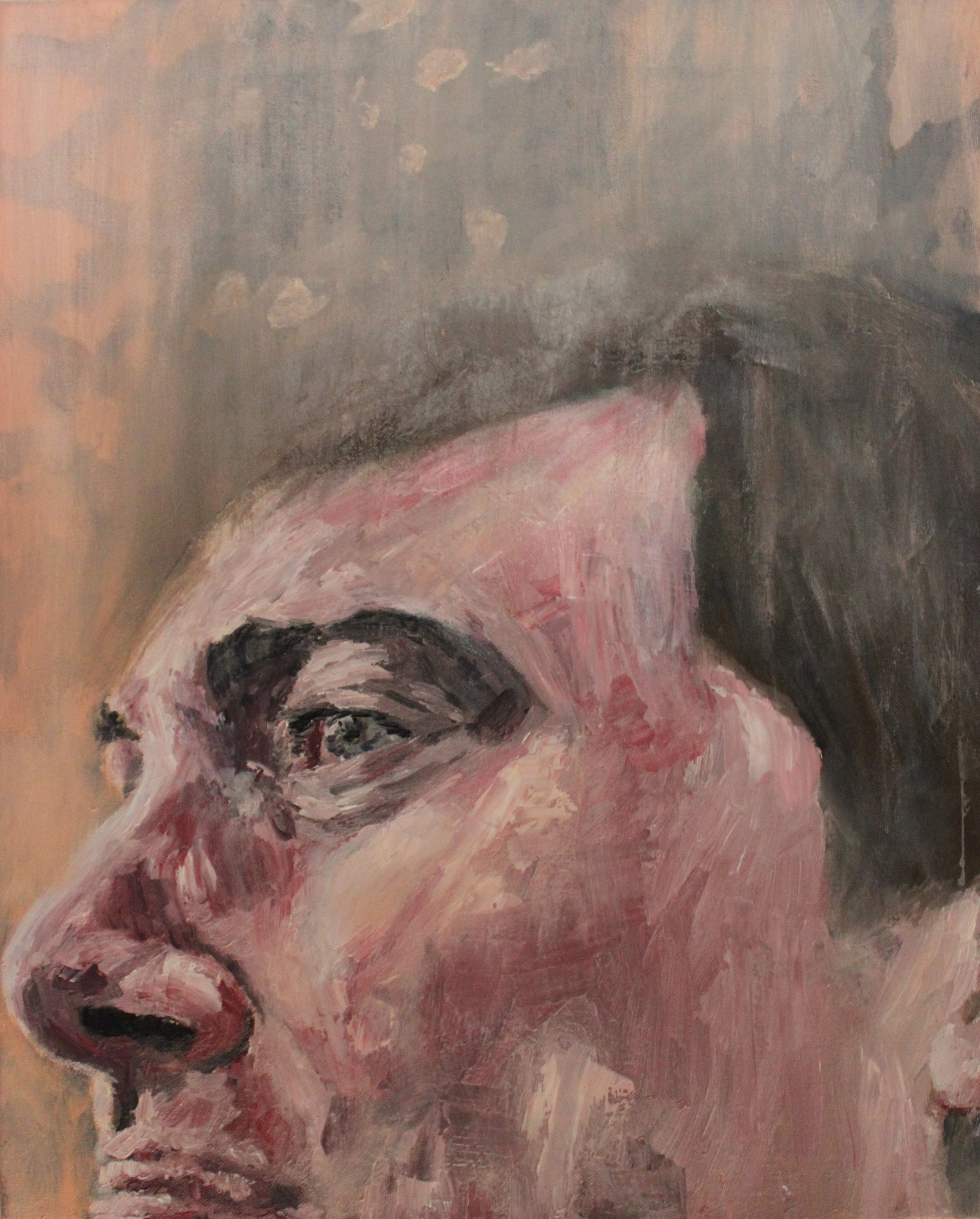 Brian's Face, 2013, Oil on canvas, 16" x 20"