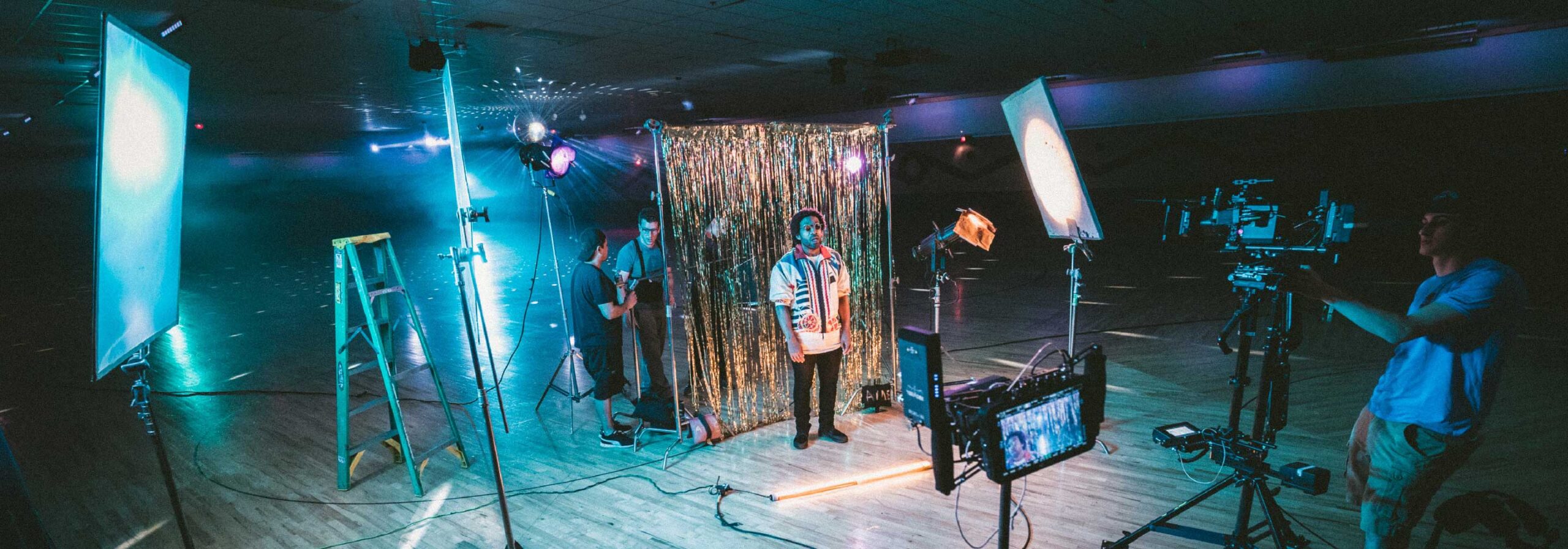 Crew ready to film YouTube personality.