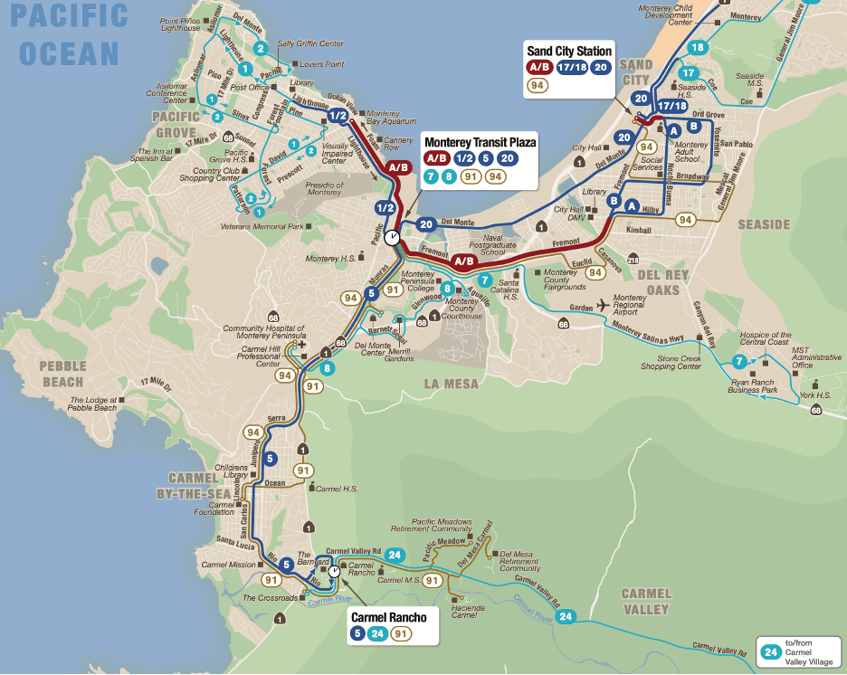 Monterey Salinas Big Ridership Gains From Network Redesign Human Transit Monterey After 