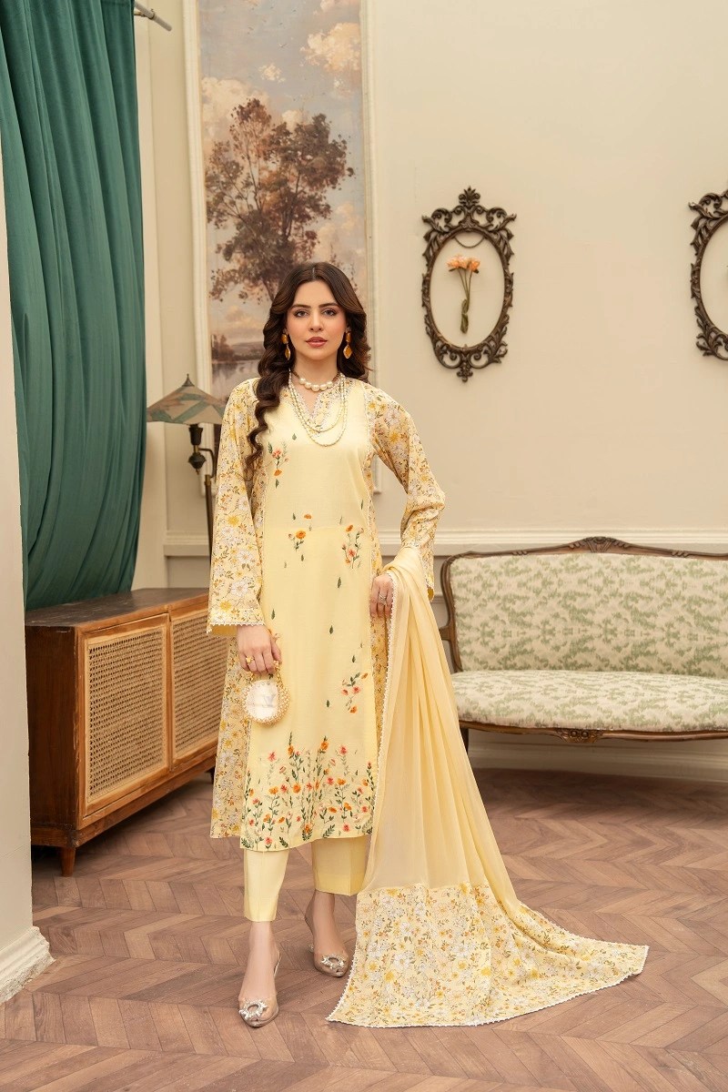Sophisticated Embroidered Fusion Ensemble