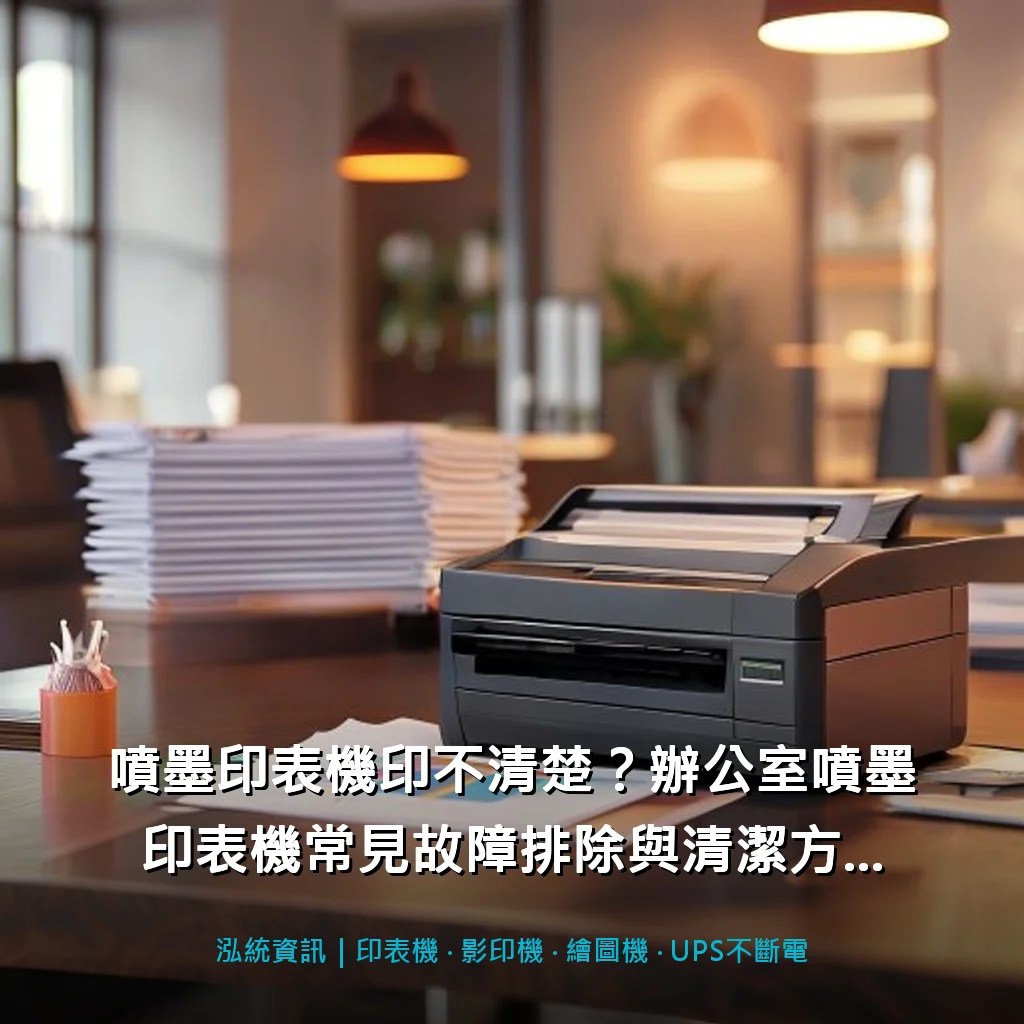 噴墨印表機印不清楚？辦公室噴墨印表機常見故障排除與清潔方法全攻略
