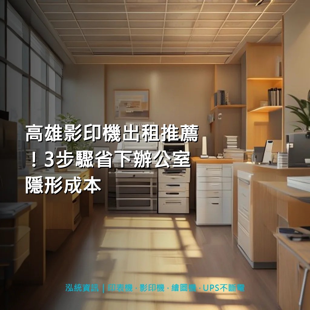 高雄影印機出租推薦！3步驟省下辦公室隱形成本