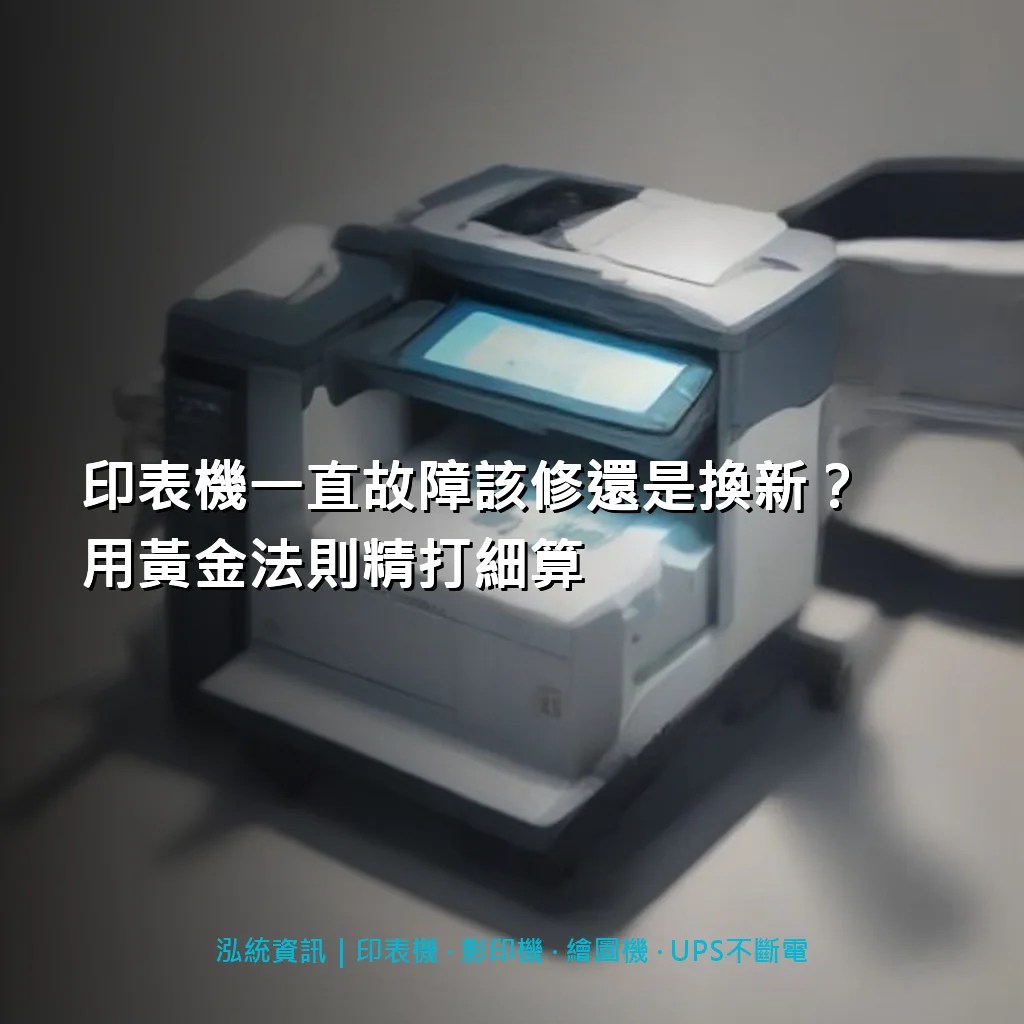 印表機一直故障該修還是換新？用黃金法則精打細算