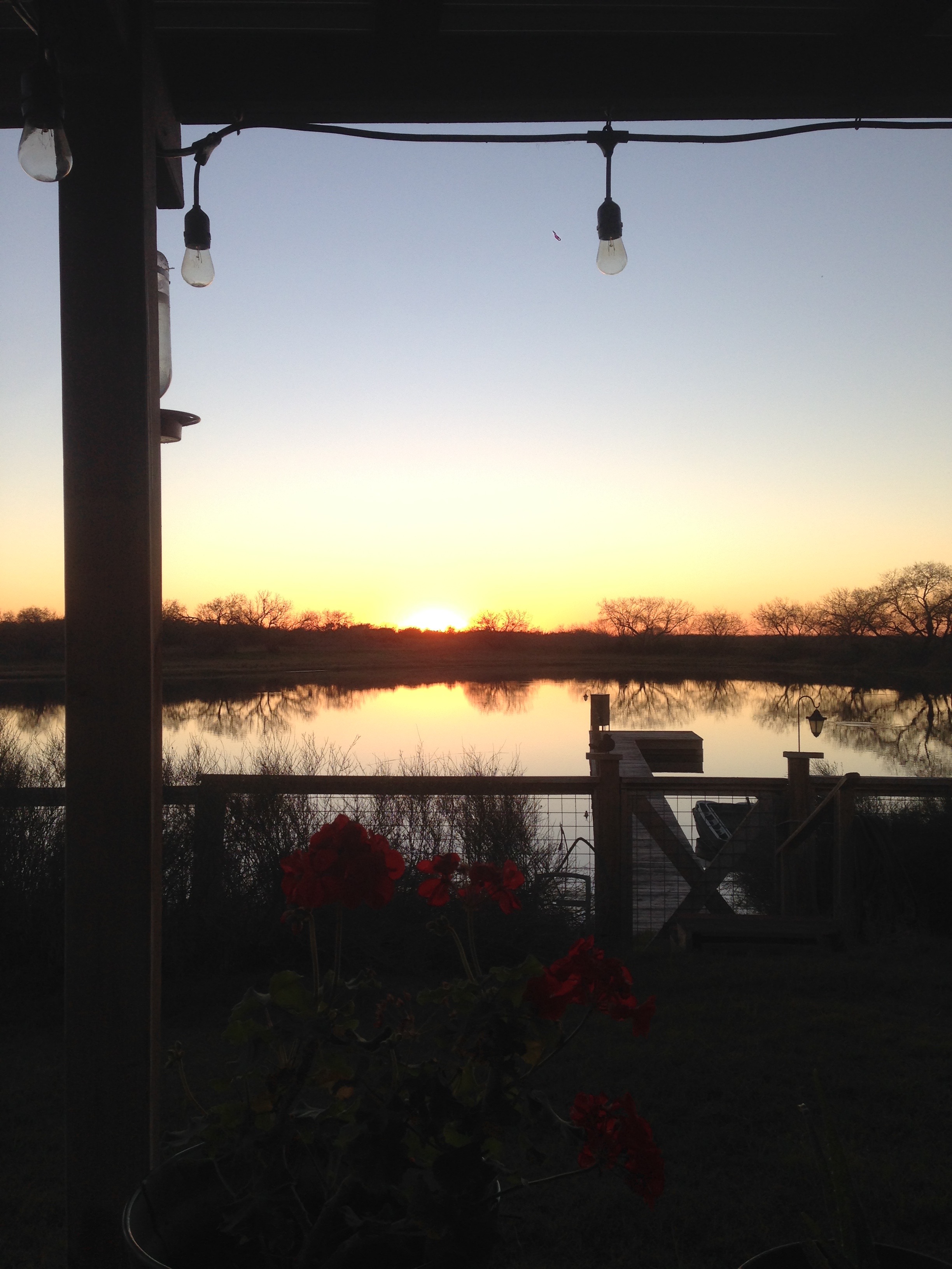 Sunset over the lake