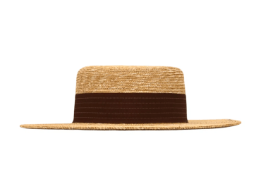 Vaquero Strohhut aus Weizenstroh mit braunem Rebsband