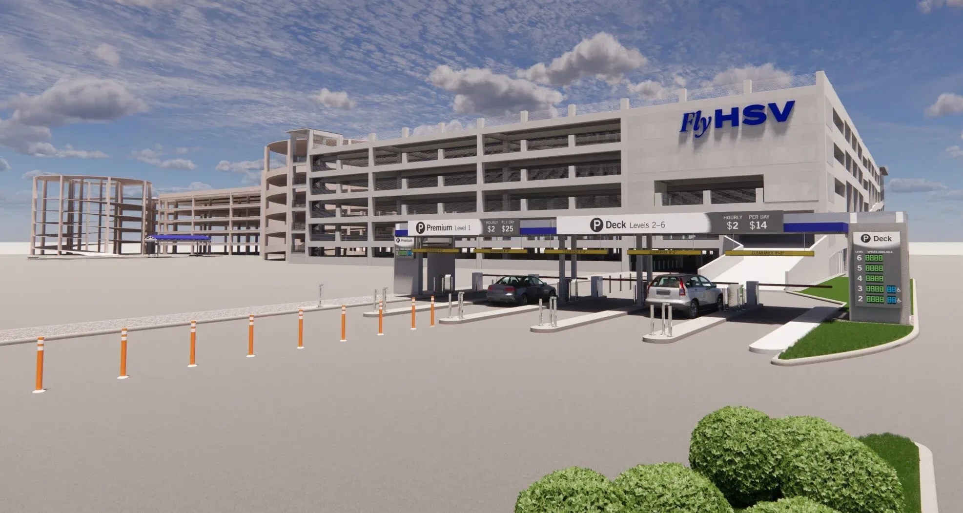 Huntsville airport's new $50M+ parking expansion underway