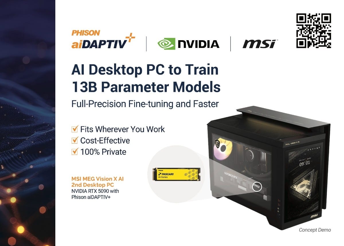Phison AiDAPTIV Unlocks Powerful AI Processing On PC Platforms CES 5x7 86advm4j0 