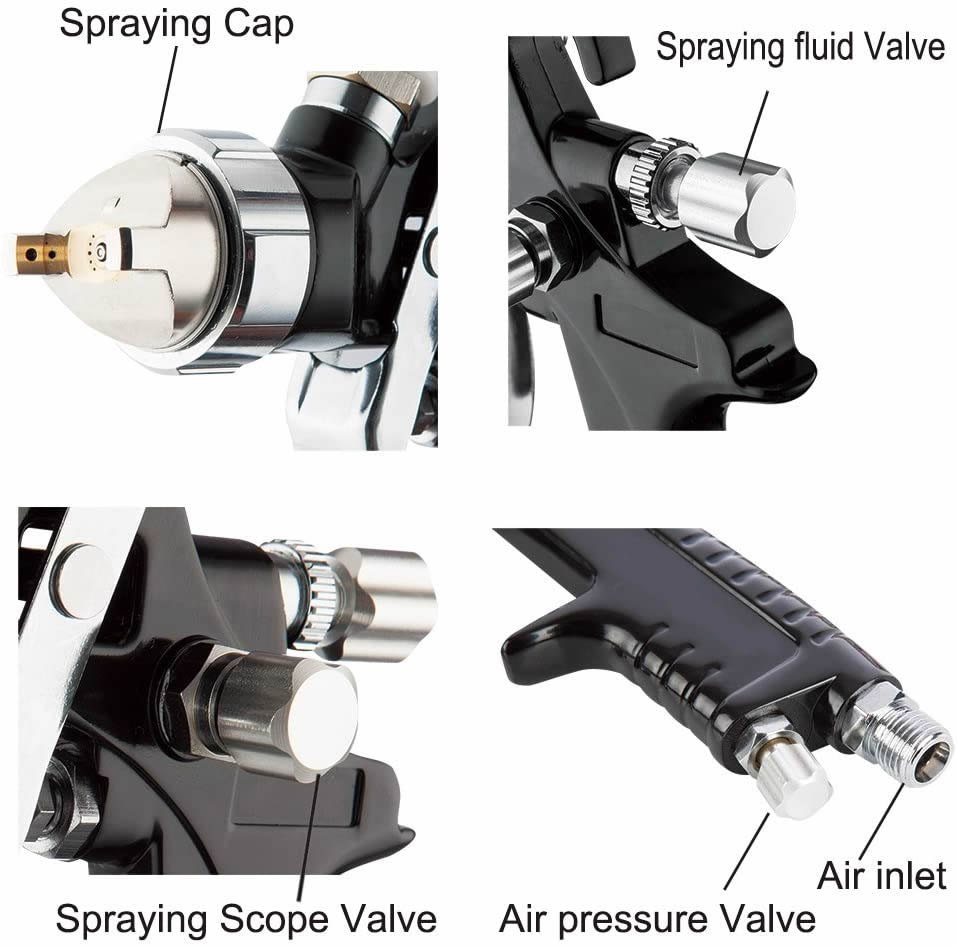 Pro HVLP Gravity Feed Paint Gun Water Transfer Printing, Hydrographic