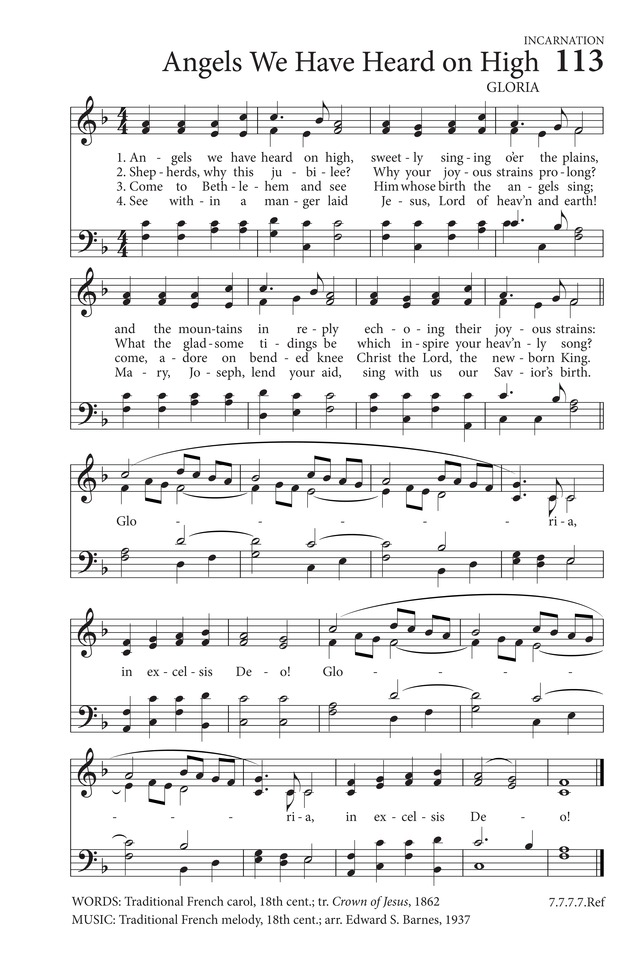 Piano solo, late intermediate, advanced. Hymns To The Living God 113 Angels We Have Heard On High Hymnary Org