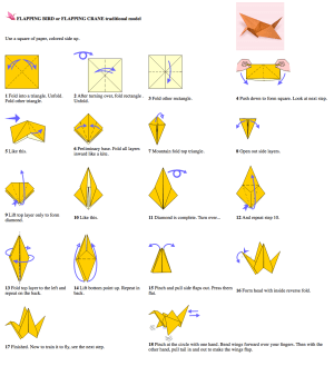 origami flapping bird