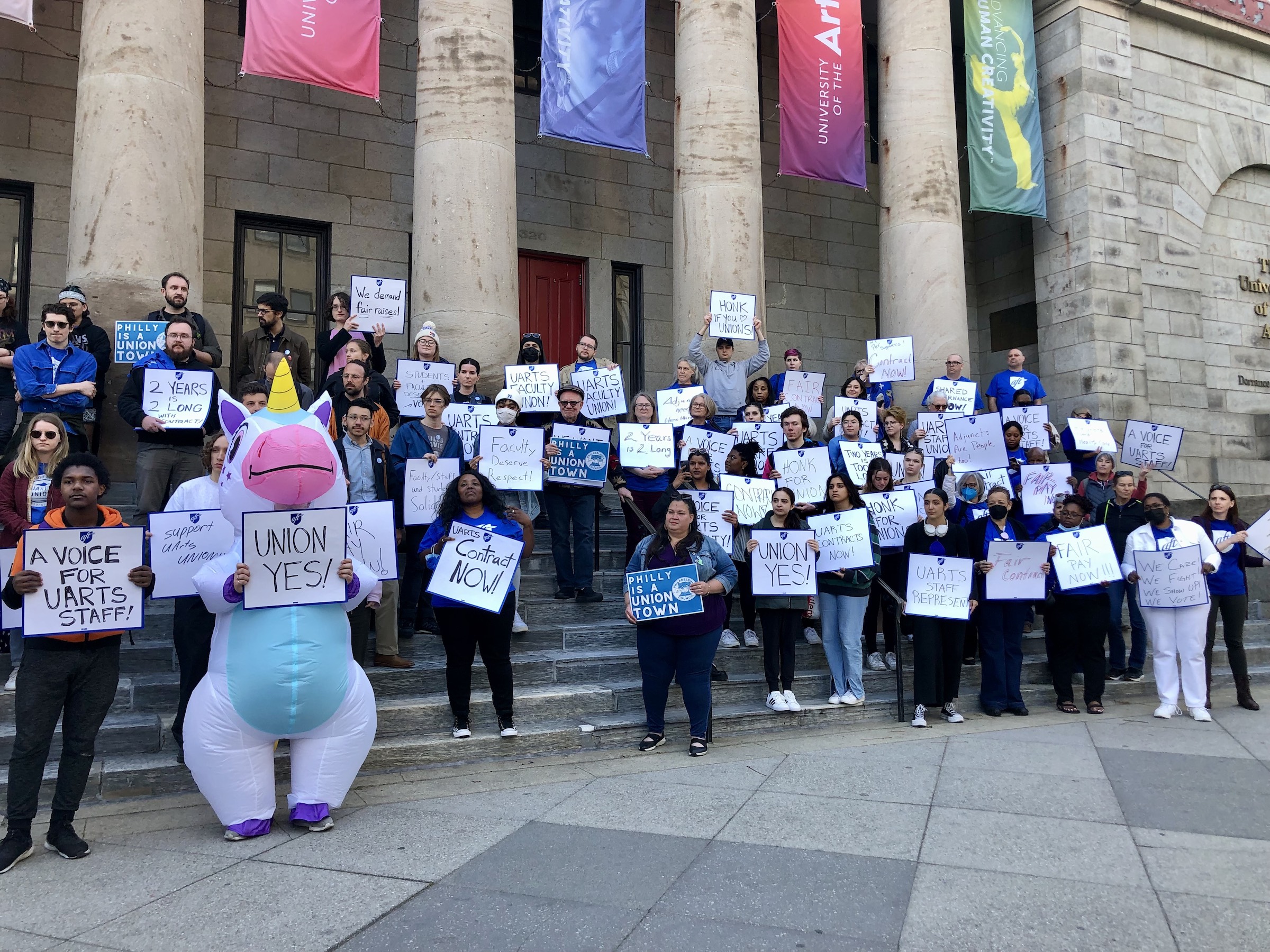 Philadelphia’s University of the Arts Faculty and Staff Rally for Contract