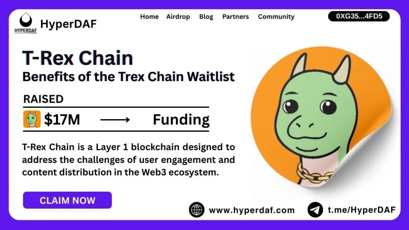 T-Rex Chain Waitlist for Early Access and Exclusive Airdrops 1 T-Rex Chain Waitlist