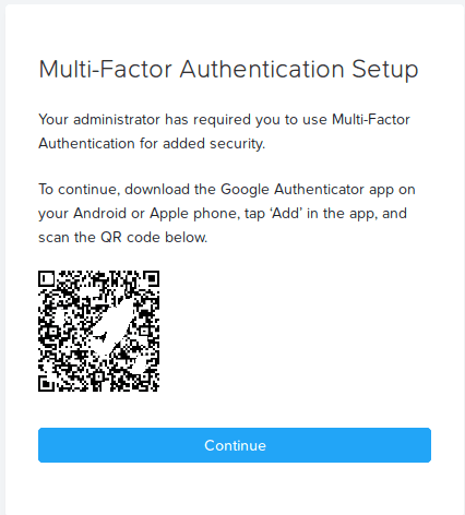 Nutanix portal multi athenicator bar code