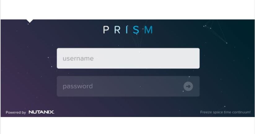Nutanix Prism Web Service