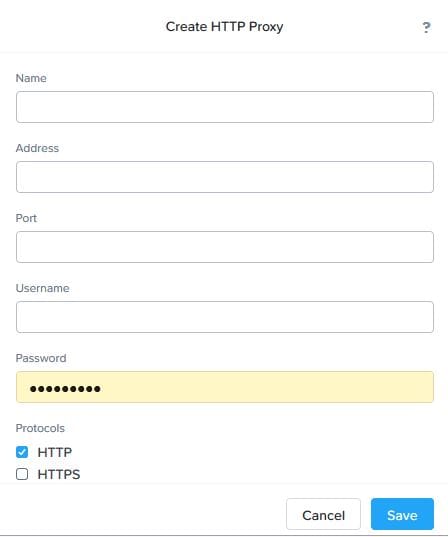 Nutanix Proxy Configuration