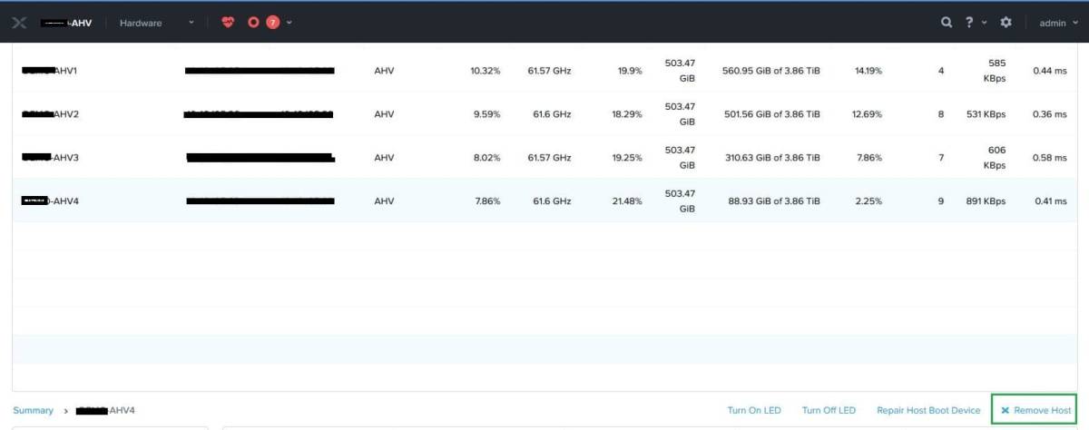 Remove Evacuate AHV Host From Nutanix Cluster