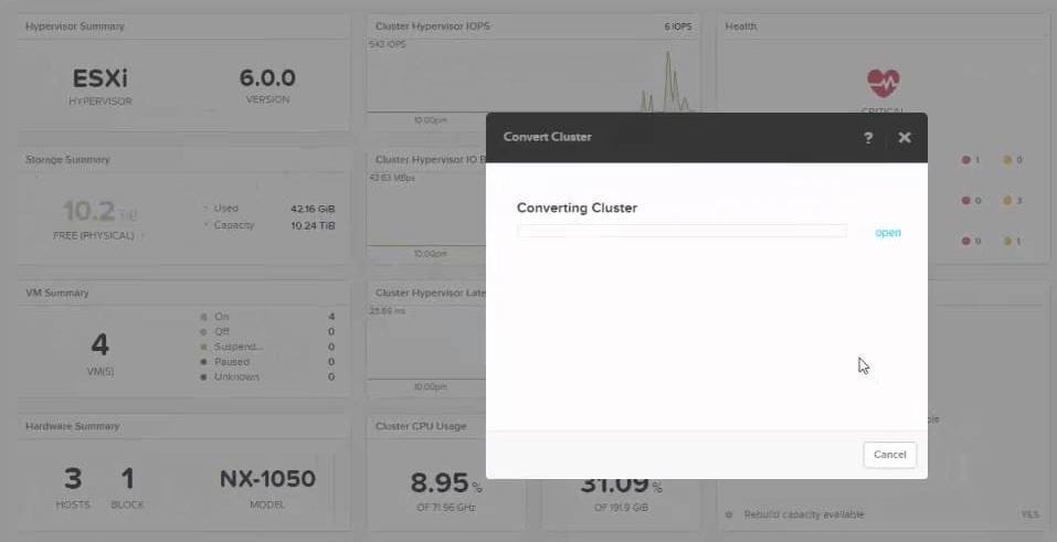 Nutanix Cluster Hypervisor Conversion From VMware ESXi to Nutanix AHV Hypervisor