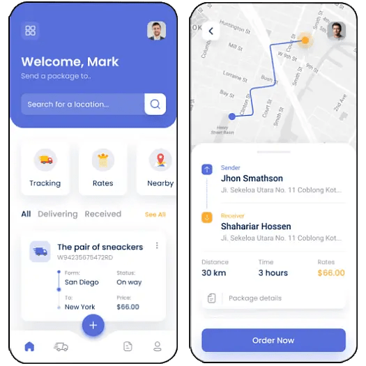 Logistic App Development Services - Mobile Dark Images for Desktop