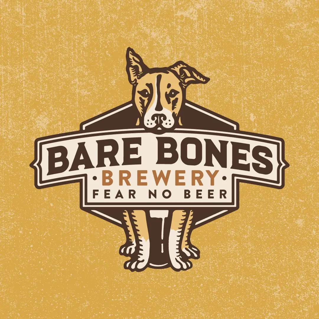 Logo + Brand Identity Design for Bare Bones Brewery in Oshkosh, Wisconsin by Hype Visual.