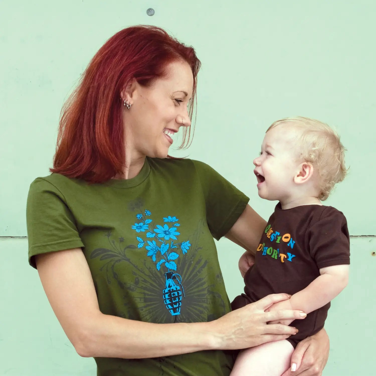 Refuse of War & Question Authority onesie for Progress Label