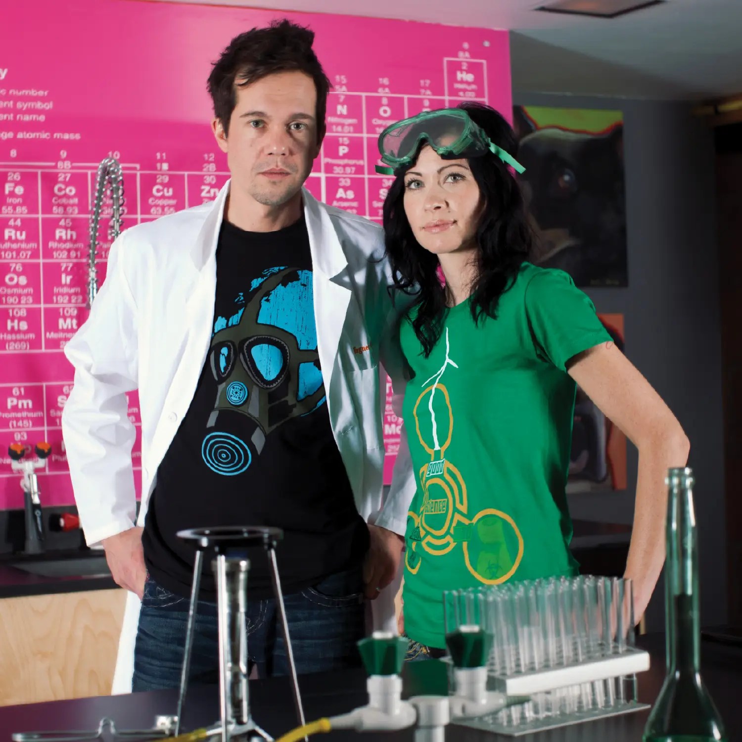 Our Chemical World & Mad Science shirt designs for Progress Label