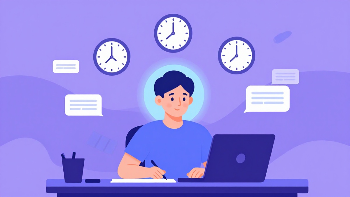 Illustration concentration et focus au travail