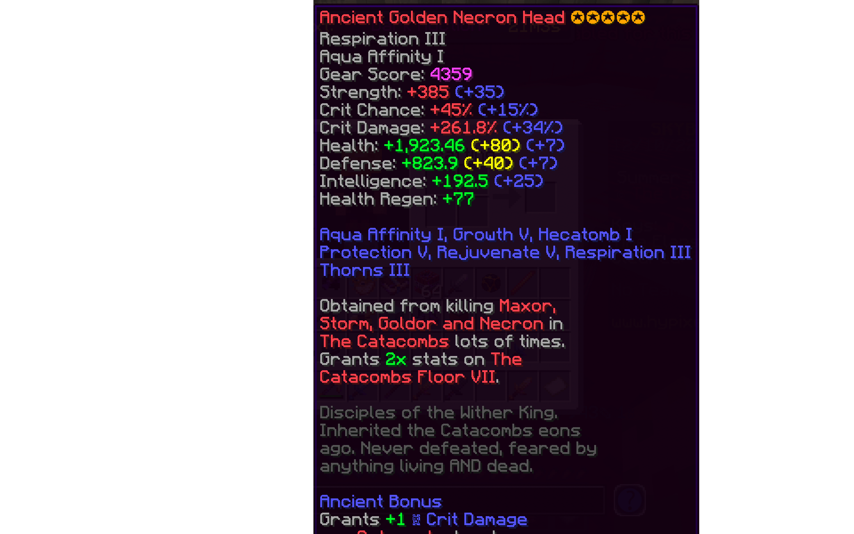 Golden and Diamond necron head vs frozen blaze helmet (full comparison)  (effort) | Hypixel Forums