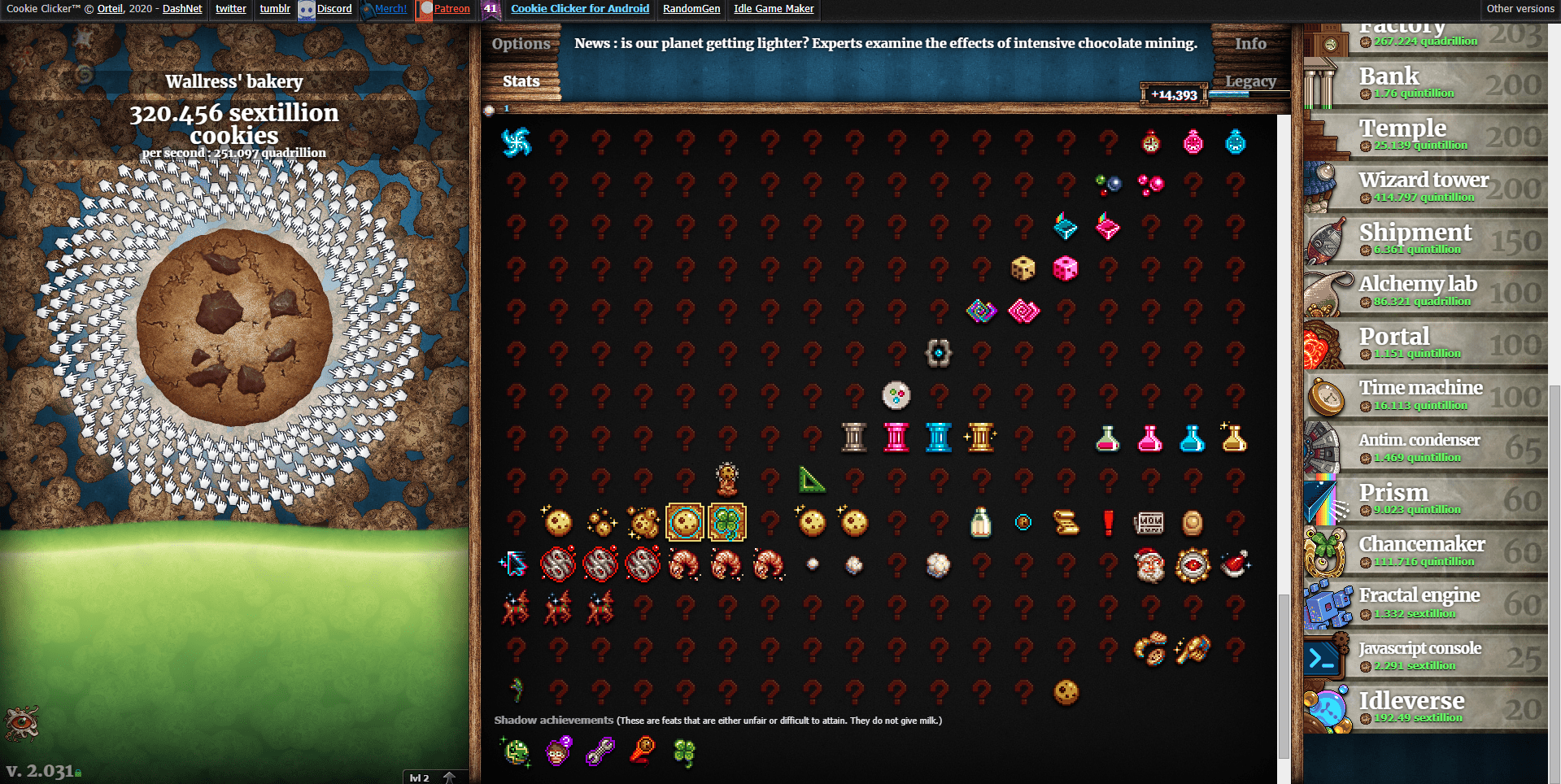 The End Of An Era Cookie Clicker Hypixel Minecraft Server And Maps Cookie Clicker 0 cookies 2020.