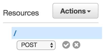API Gateway New Method Screenshot