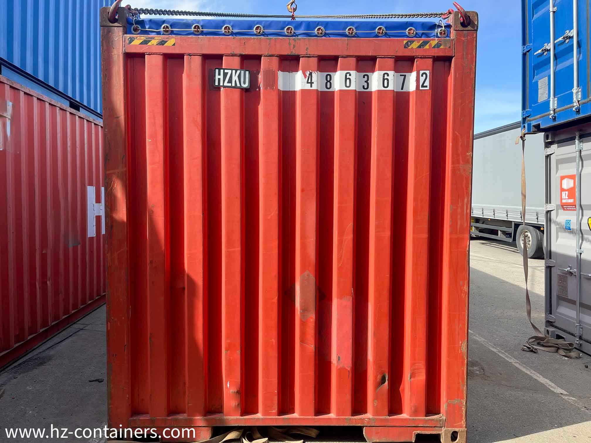 中古40'HCオープントップコンテナ、HZKU 486 367-2 - HZ